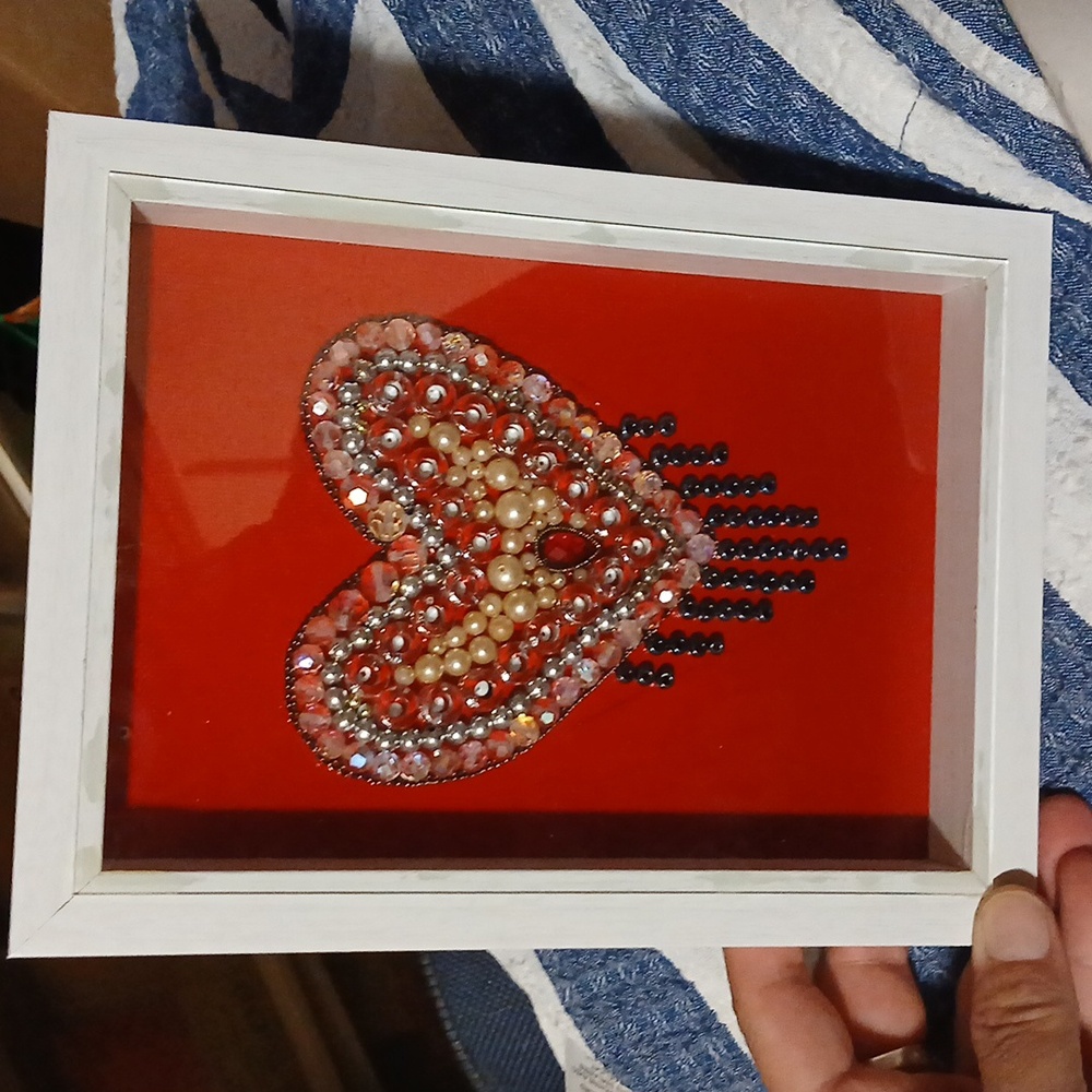 Cute Handmade HEART Picture In Frame - Picture 5 of 10